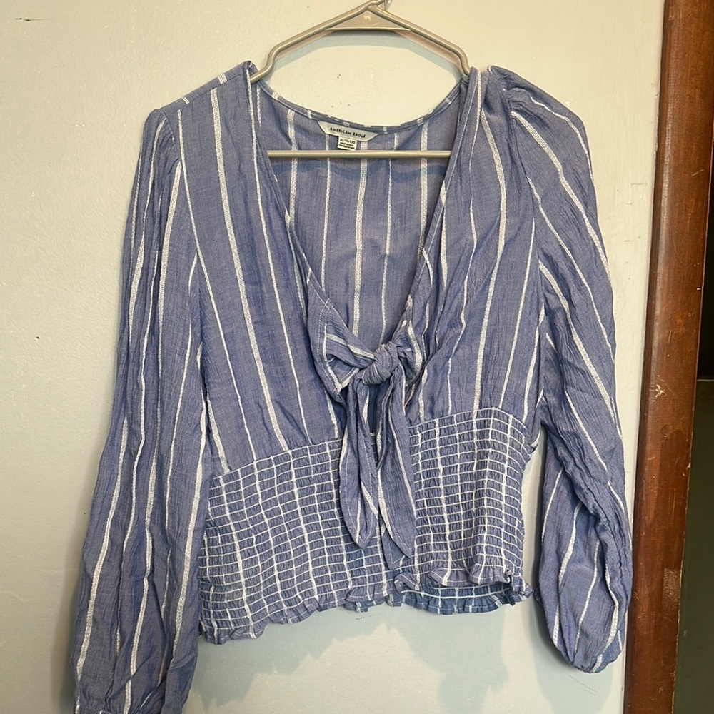Blue Striped Women's Top